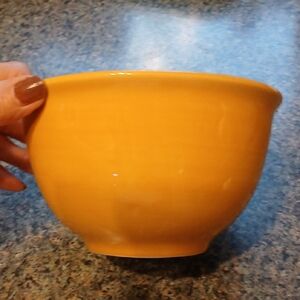 Vibrant Deep Yellow Pottery Bowl